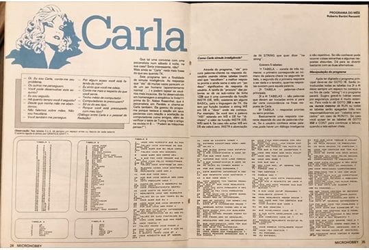 Carla, estudo publicado em 1984, na revista MicroHobby n. 12.